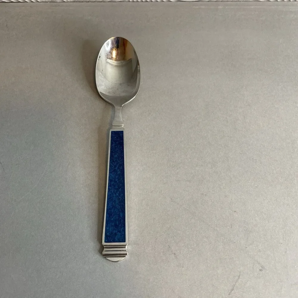 Yamazaki‎ Krystallos Blue Stainless Flatware Teaspoon Japan